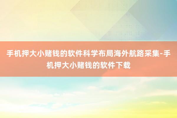 手机押大小赌钱的软件科学布局海外航路采集-手机押大小赌钱的软件下载