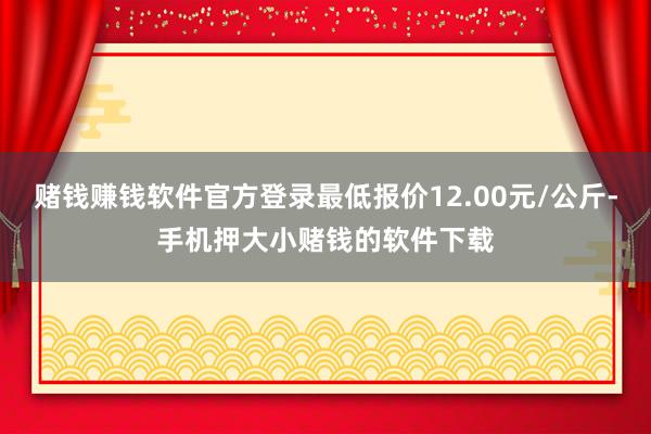 赌钱赚钱软件官方登录最低报价12.00元/公斤-手机押大小赌钱的软件下载