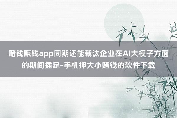 赌钱赚钱app同期还能裁汰企业在AI大模子方面的期间插足-手机押大小赌钱的软件下载