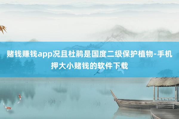 赌钱赚钱app况且杜鹃是国度二级保护植物-手机押大小赌钱的软件下载