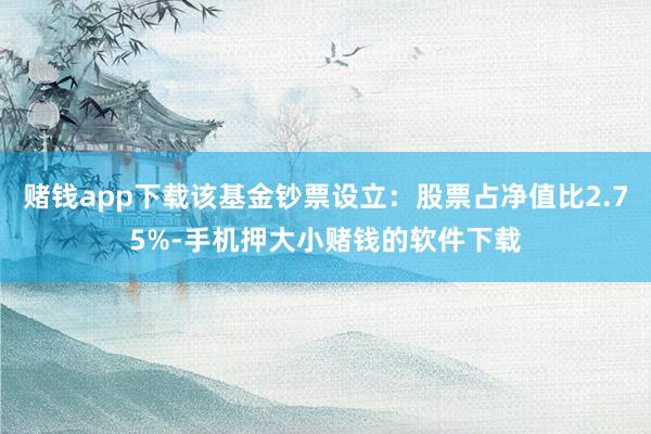 赌钱app下载该基金钞票设立：股票占净值比2.75%-手机押大小赌钱的软件下载