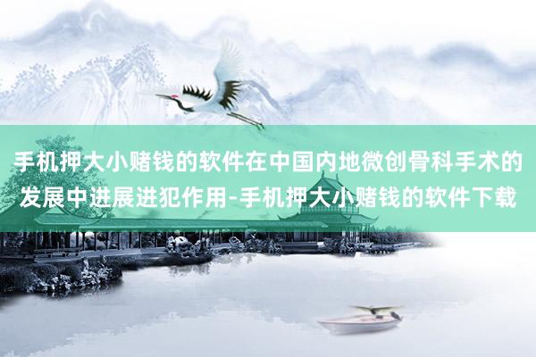 手机押大小赌钱的软件在中国内地微创骨科手术的发展中进展进犯作用-手机押大小赌钱的软件下载
