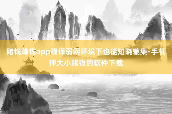 赌钱赚钱app确保弱网环境下也能知晓辘集-手机押大小赌钱的软件下载