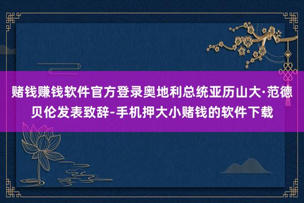 赌钱赚钱软件官方登录奥地利总统亚历山大·范德贝伦发表致辞-手机押大小赌钱的软件下载