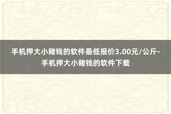 手机押大小赌钱的软件最低报价3.00元/公斤-手机押大小赌钱的软件下载