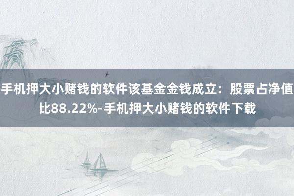 手机押大小赌钱的软件该基金金钱成立：股票占净值比88.22%-手机押大小赌钱的软件下载