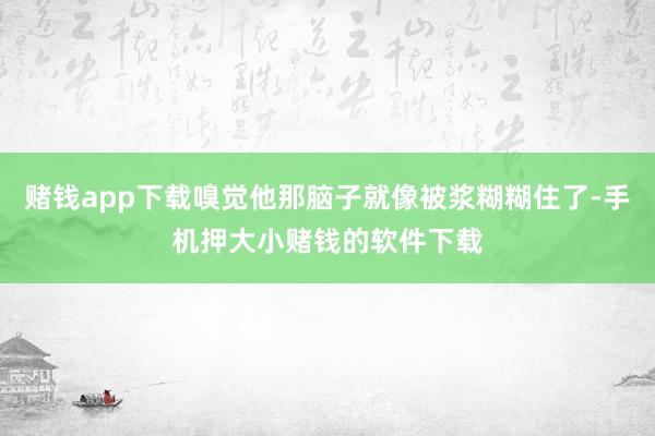 赌钱app下载嗅觉他那脑子就像被浆糊糊住了-手机押大小赌钱的软件下载