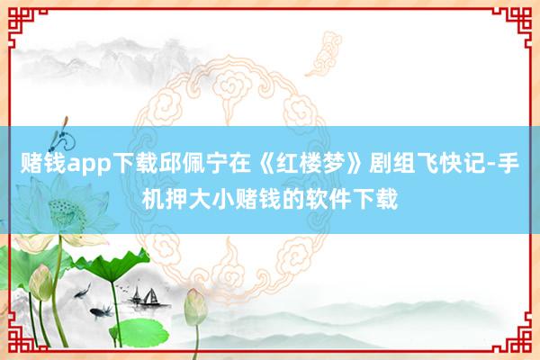 赌钱app下载邱佩宁在《红楼梦》剧组飞快记-手机押大小赌钱的软件下载