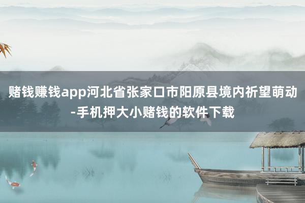 赌钱赚钱app河北省张家口市阳原县境内祈望萌动-手机押大小赌钱的软件下载
