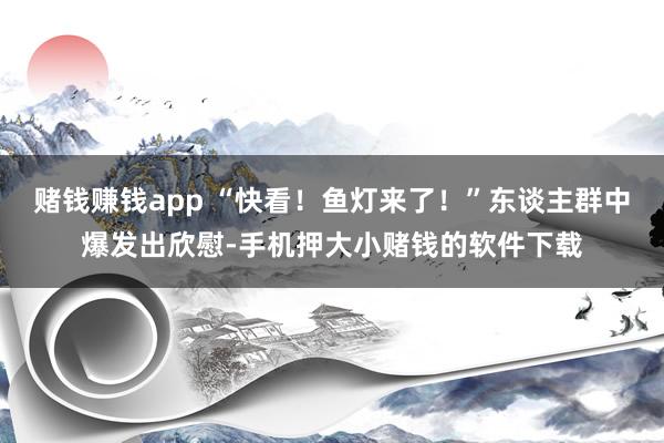 赌钱赚钱app “快看！鱼灯来了！”东谈主群中爆发出欣慰-手机押大小赌钱的软件下载