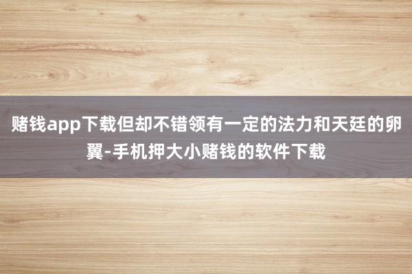 赌钱app下载但却不错领有一定的法力和天廷的卵翼-手机押大小赌钱的软件下载