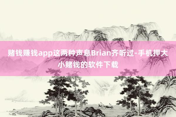 赌钱赚钱app这两种声息Brian齐听过-手机押大小赌钱的软件下载