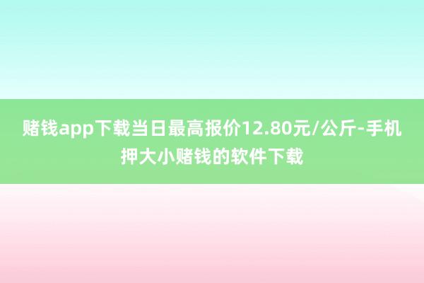 赌钱app下载当日最高报价12.80元/公斤-手机押大小赌钱的软件下载