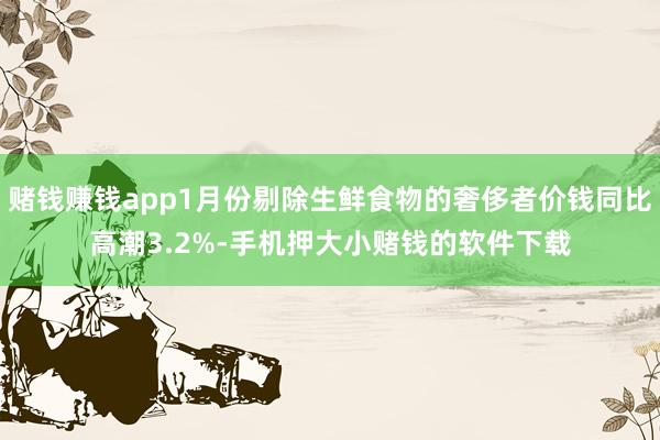 赌钱赚钱app1月份剔除生鲜食物的奢侈者价钱同比高潮3.2%-手机押大小赌钱的软件下载