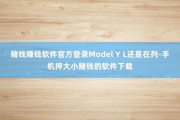 赌钱赚钱软件官方登录Model Y L还是在列-手机押大小赌钱的软件下载