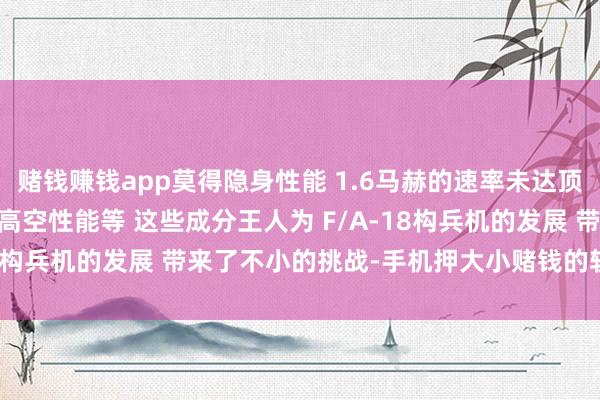 赌钱赚钱app莫得隐身性能 　　1.6马赫的速率未达顶尖水平 　　以及航程和高空性能等 　　这些成分王人为 　　F/A-18构兵机的发展 　　带来了不小的挑战-手机押大小赌钱的软件下载