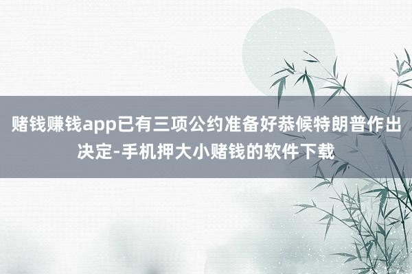 赌钱赚钱app已有三项公约准备好恭候特朗普作出决定-手机押大小赌钱的软件下载