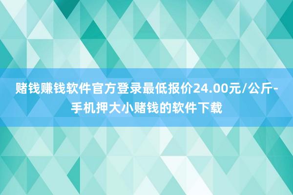 赌钱赚钱软件官方登录最低报价24.00元/公斤-手机押大小赌钱的软件下载