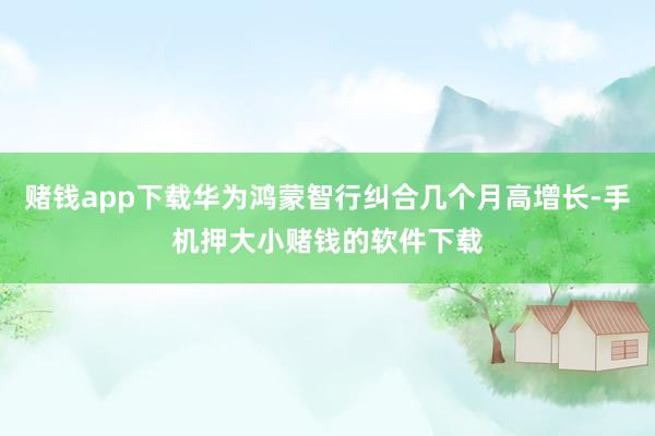 赌钱app下载华为鸿蒙智行纠合几个月高增长-手机押大小赌钱的软件下载