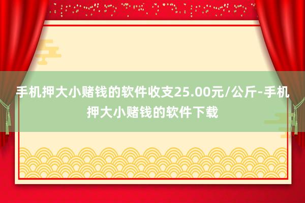 手机押大小赌钱的软件收支25.00元/公斤-手机押大小赌钱的软件下载