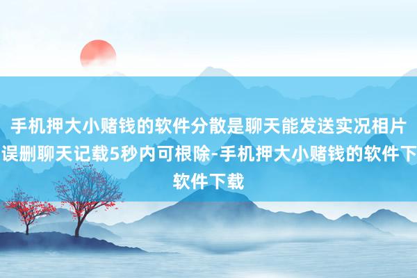 手机押大小赌钱的软件分散是聊天能发送实况相片和误删聊天记载5秒内可根除-手机押大小赌钱的软件下载