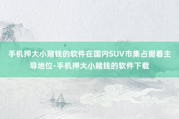 手机押大小赌钱的软件在国内SUV市集占据着主导地位-手机押大小赌钱的软件下载