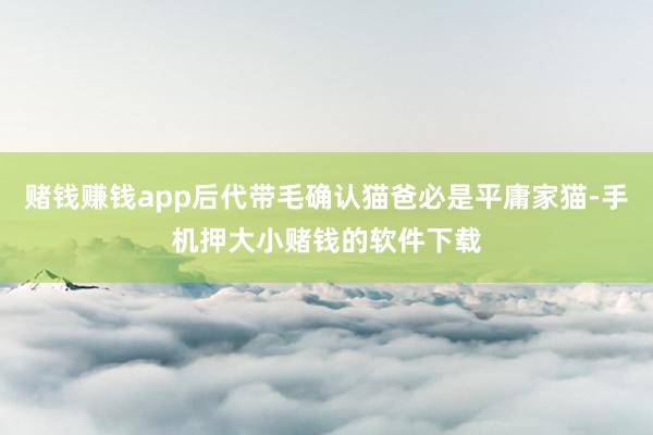 赌钱赚钱app后代带毛确认猫爸必是平庸家猫-手机押大小赌钱的软件下载