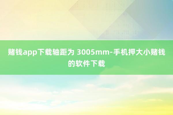 赌钱app下载轴距为 3005mm-手机押大小赌钱的软件下载