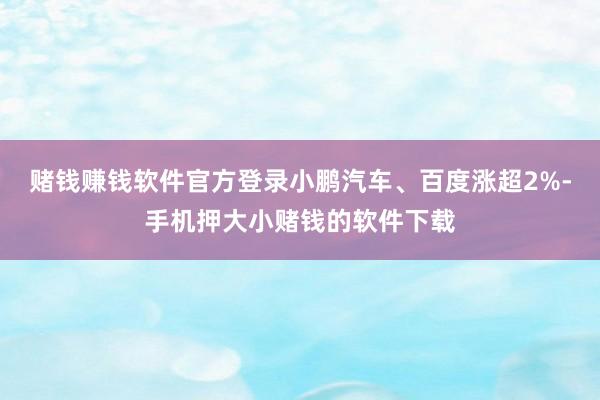赌钱赚钱软件官方登录小鹏汽车、百度涨超2%-手机押大小赌钱的软件下载