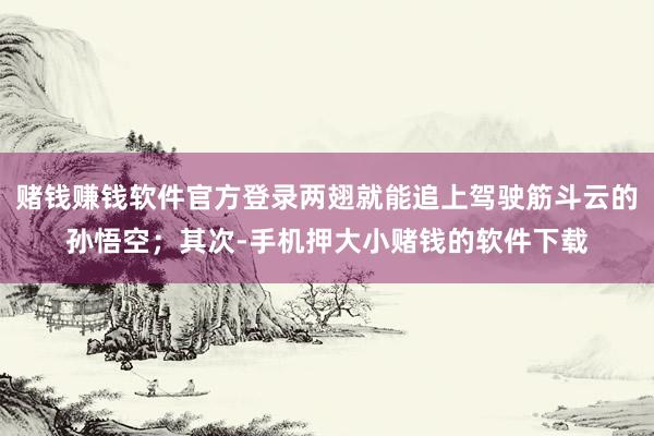 赌钱赚钱软件官方登录两翅就能追上驾驶筋斗云的孙悟空；其次-手机押大小赌钱的软件下载