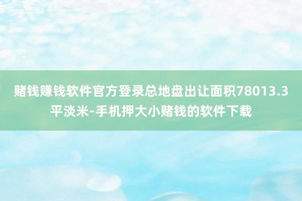 赌钱赚钱软件官方登录总地盘出让面积78013.3平淡米-手机押大小赌钱的软件下载