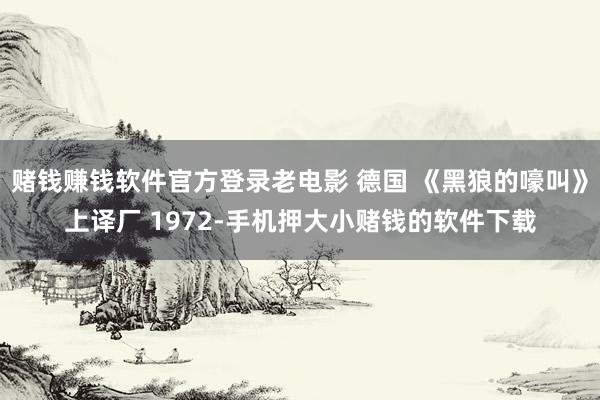 赌钱赚钱软件官方登录老电影 德国 《黑狼的嚎叫》上译厂 1972-手机押大小赌钱的软件下载