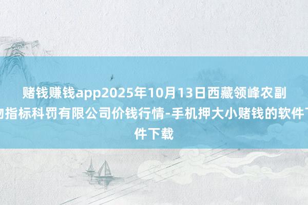 赌钱赚钱app2025年10月13日西藏领峰农副产物指标科罚有限公司价钱行情-手机押大小赌钱的软件下载