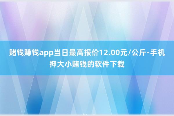 赌钱赚钱app当日最高报价12.00元/公斤-手机押大小赌钱的软件下载
