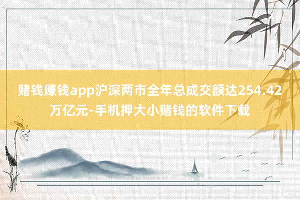 赌钱赚钱app沪深两市全年总成交额达254.42万亿元-手机押大小赌钱的软件下载