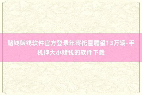 赌钱赚钱软件官方登录年寄托量瞻望13万辆-手机押大小赌钱的软件下载