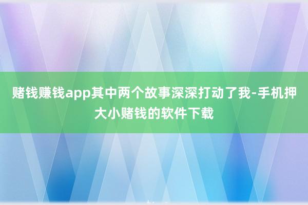 赌钱赚钱app其中两个故事深深打动了我-手机押大小赌钱的软件下载