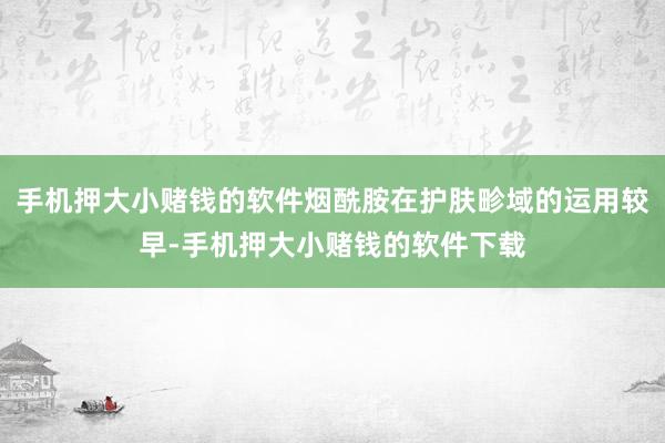 手机押大小赌钱的软件烟酰胺在护肤畛域的运用较早-手机押大小赌钱的软件下载