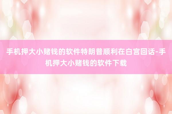 手机押大小赌钱的软件特朗普顺利在白宫回话-手机押大小赌钱的软件下载