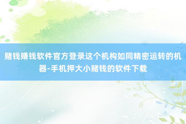 赌钱赚钱软件官方登录这个机构如同精密运转的机器-手机押大小赌钱的软件下载