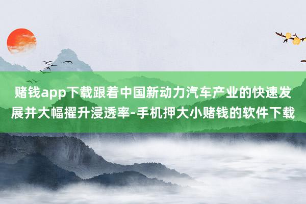 赌钱app下载跟着中国新动力汽车产业的快速发展并大幅擢升浸透率-手机押大小赌钱的软件下载