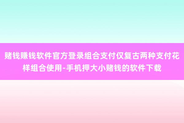 赌钱赚钱软件官方登录组合支付仅复古两种支付花样组合使用-手机押大小赌钱的软件下载