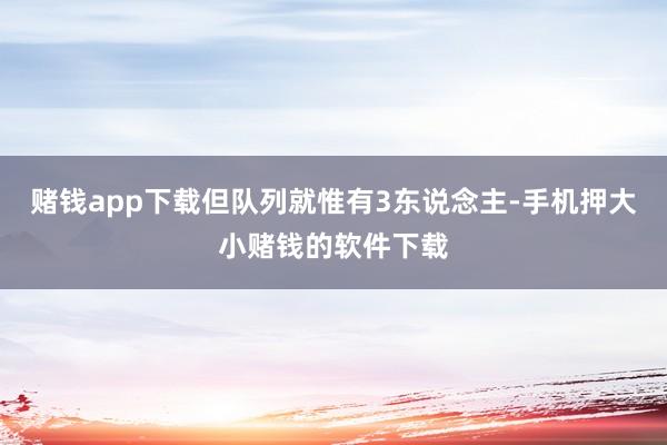 赌钱app下载但队列就惟有3东说念主-手机押大小赌钱的软件下载