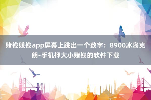 赌钱赚钱app屏幕上跳出一个数字：8900冰岛克朗-手机押大小赌钱的软件下载